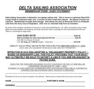 Image of DSA Membership Form