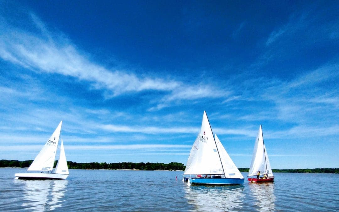 Lightning and Thistle Classes Race at Delta Sailing Association